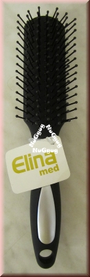 Haarbürste schmal von Elina, schwarz/silber