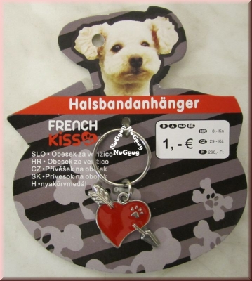 Halsbandanhänger "French Kiss" für Hunde und Katzen