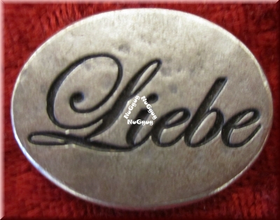 Handschmeichler "Engel der Liebe", oval, silberfarben