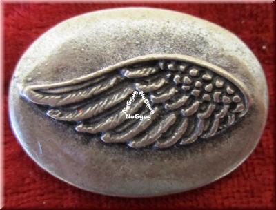 Handschmeichler "your wing to fly", oval, silberfarben