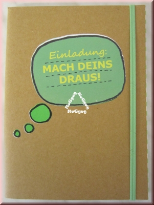 Schreibheft "Einladung: Mach Deins draus!", A5 grün liniert, 60 Blatt