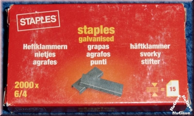 Heftklammern verzinkt 6/4. 2000 Stück von Staples. Artikelnummer 7591842