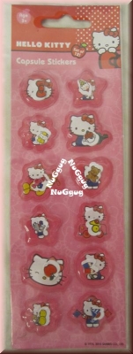 Hello Kitty Capsulate Sticker, 12 Stück
