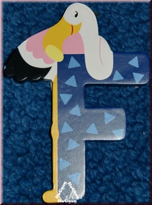 Sevi Holzbuchstabe F. Flamingo. blau. 81606