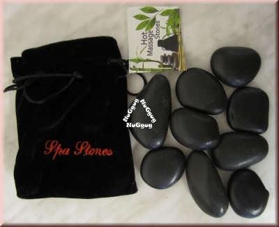 Hot Massage Stones Set, Spa Stones, Ellness Hot Stones, 9 Stück