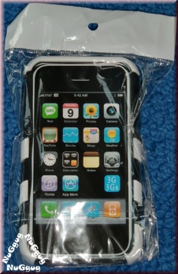 iPhone 3G Silikonhülle. schwarz/weiss-Motiv Snake