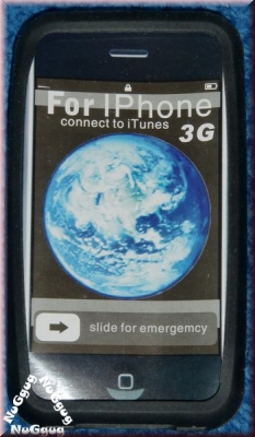 iPhone 3G Silikonhülle. schwarz mit Motiv