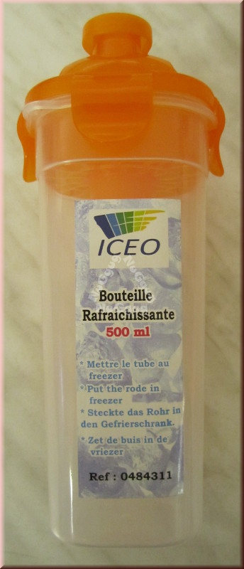 Kühlbecher, Gefrierbecher, Trinkbecher, 500ml, orange