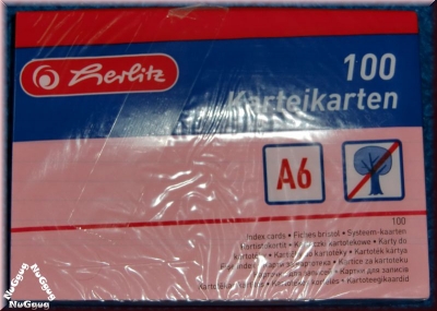 Karteikarten A6. rosa. 100 Stück. von Herlitz