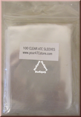 Sammelkarten Hüllen, Clear ATC Sleeves, 100 Stück
