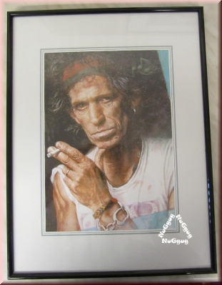 Rolling Stones Keith Richards als Karikatur by Sebastian Krüger, gerahmter Druck, Bild 3