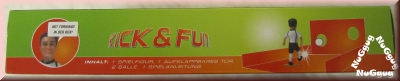 Kick & Fun Spiel-Set mit Torwand, Version 2, Spielfigur mit weißem Trikot