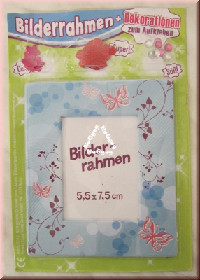 Bilderrahmen 5,5 x 7,5 cm und Dekoration zum Aufkleben