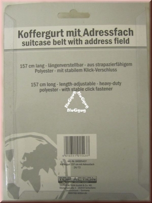 Koffergurt mit Adressfach, grün