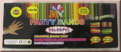 Loom Bänder, Starter Set Party Bands Colorful Rainbow, 600 Stück mit Webrahmen, Verschlüsse und Knüpfnadel