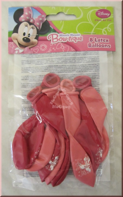 Luftballons Minie Mouse, 23 cm, 8 Stück