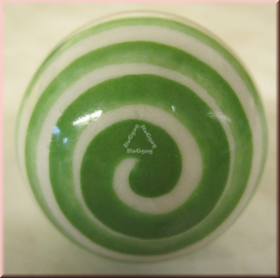 Möbelknopf Keramik weiss/grün
