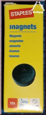 Magnete Staples. 10 Stück. schwarz. 25mm