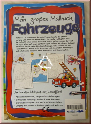 Mein großes Malbuch Fahrzeuge, 40 Seiten, 80 Motive