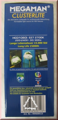 Megaman Clusterlite HCO1060i 60W E27, 2700K warm white, Art.-Nr. MM60812i, lange Lebensdauer 15.000 Std.