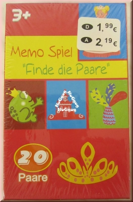 Memo-Spiel Finde die Paare für Mädchen