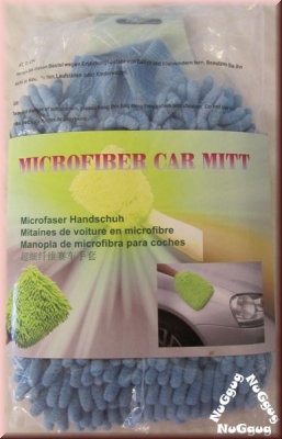 Microfaser Handschuh, Autowaschhandschuh, blau