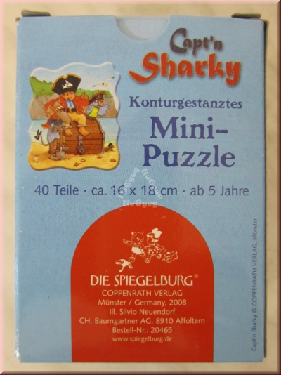 Minipuzzle Capt'n Sharky Schatztruhe, 40 Teile, von Die Spiegelburg