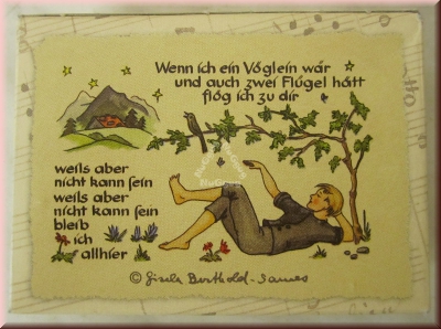Minipuzzle Alte Lieder und Reime "Wenn ich ein Vöglein wär...", 54 Teile, 12,5 x 17,5 cm