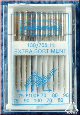 Nähmaschinennadeln 70 - 100, extra Sortiment 130/705 H, von Akra