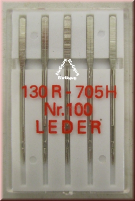Nähmaschinennadeln 100, Leder, 130 R-705 H, 5 Stück