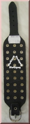 Armband schwarzes Leder mit Nieten, Innendurchmesser max. 20 cm