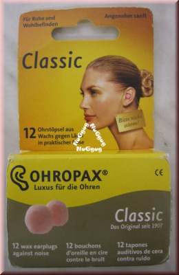 Ohropax Classic, 12 Ohrstöpsel
