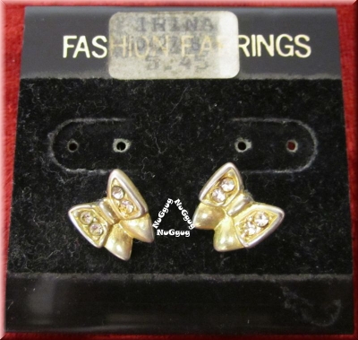 Ohrringe "Schmetterling" mit Strass-Steinchen