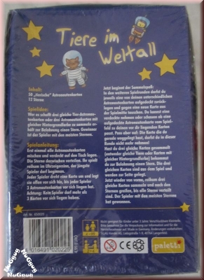 Paletti Tiere im Weltall. Tier-Astronautenspiel