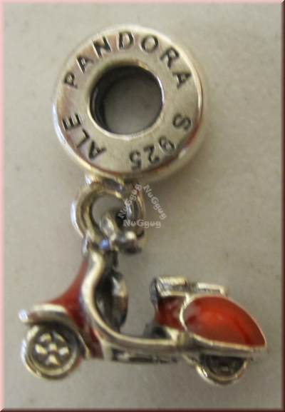 Pandora 791140EN42 Charm-Anhänger "Roter Roller", 925 Sterling Silber/Emaille, gebraucht