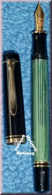 Pelikan Füllfederhalter. grün gestreift mit goldfarbener Feder M