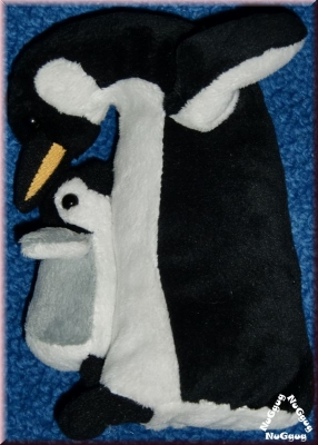 Pinguin mit Baby. Stofftier. 18 cm