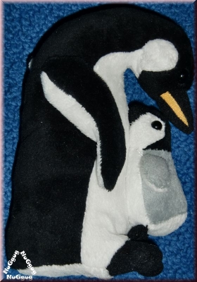 Pinguin mit Baby. Stofftier. 18 cm