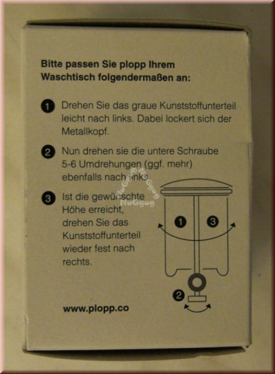 Plopp Waschbeckenstöpsel "Muschel", Abflussstöpsel