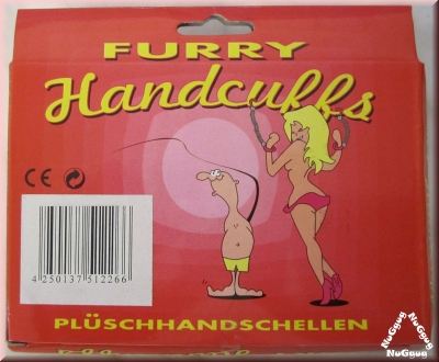 Plüschhandschellen, Handcuffs, schwarz