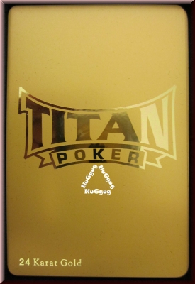 24 Karat Gold plated playing cards gift set, Titan Poker Poker Karten