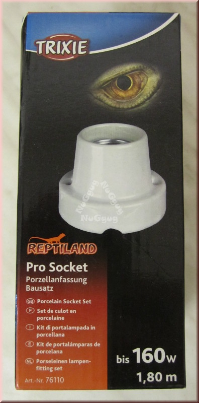 Reptiland Pro Socket Porzellanfassung Bausatz für Terrarien, bis 160W, von Trixie