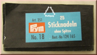 Sticknadeln ohne Spitze, No. 18, von Prym, 25 Stück