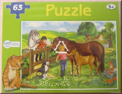 Puzzle Pferdekoppel, 63 Teile, 33,5 x 23 cm, ab 5 Jahren