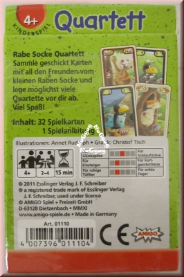 Der kleine Rabe Socke Quartett von Amigo