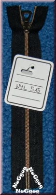 Reißverschluß riri NYL 515 klein. braun/schwarz. 18 cm