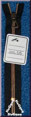 Reißverschluß riri NYL 515. braun/schwarz. 19.5 cm