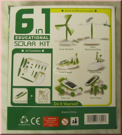 Robotikits Do it Yourself 6 in 1 eductional Solar Kit