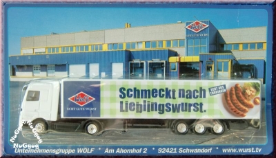 Sammler-LKW Wolf. echt gute Wurst