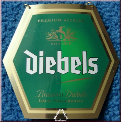 Zapfhahnschild "Diebels" mit Kette